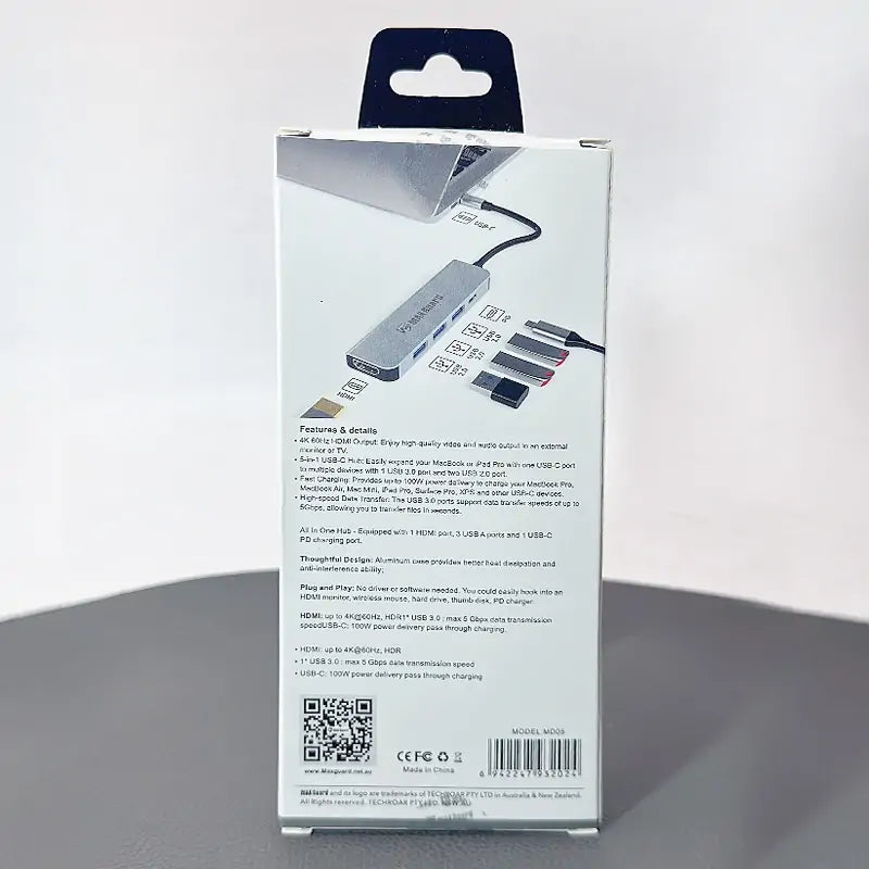 Maxguard MD05 5 in 1 USB-C Hub (HDMI/USB 3.0)