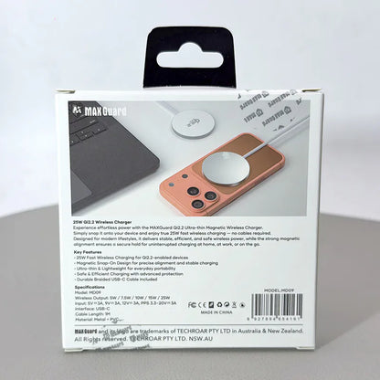 Maxguard MD09 25W Qi2.2 Ultra-thin Magnetic Wireless Charger