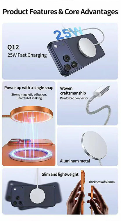 Maxguard MD09 25W Qi2.2 Ultra-thin Magnetic Wireless Charger