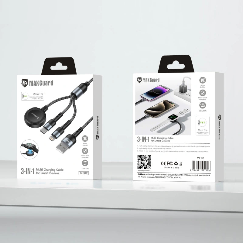 Maxguard MF62 1.2m 3 in 1 Cable