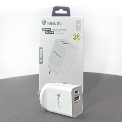 Maxguard MG30WAC/MG30WPD PD 30W+ plus QC 18W wall charger