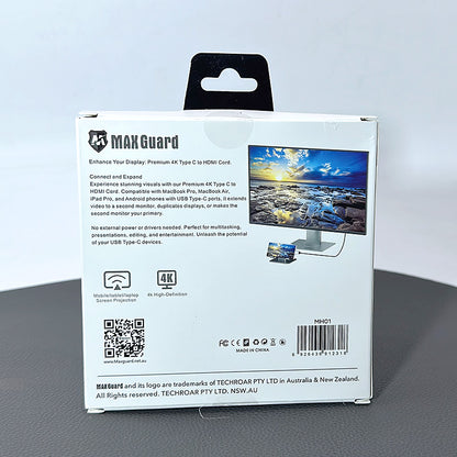 Maxguard MH01 4K High-Definition USB C to HDMI Cable (2m)