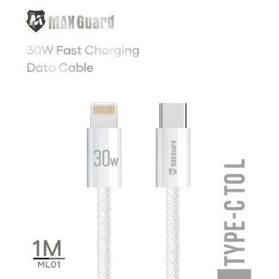 Maxguard ML01 1m 30W Type-C to Lightning Cable