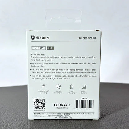 Maxguard MP01C 1.2m USB-A to C Cable