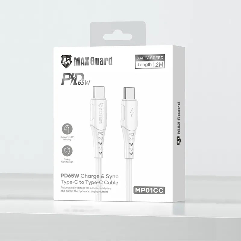 Maxguard MP01CC 1.2m 65W Type-C to C Cable