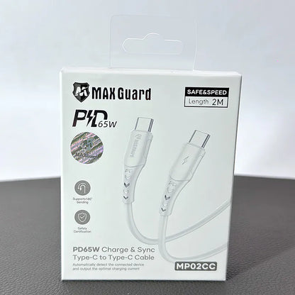 Maxguard MP02CC 2m 65W Type-C to C Cable