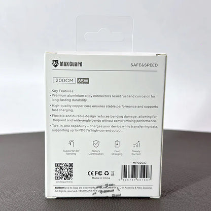 Maxguard MP02CC 2m 65W Type-C to C Cable