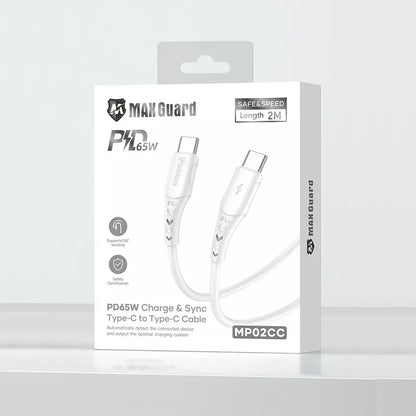 Maxguard MP02CC 2m 65W Type-C to C Cable