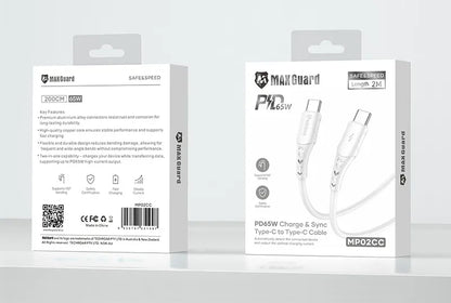 Maxguard MP02CC 2m 65W Type-C to C Cable