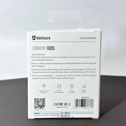 Maxguard MP02CL 2m 30W Type-C to Lightning Cable