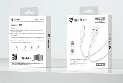 Maxguard MP02L 2m USB-A to Lightning Cable