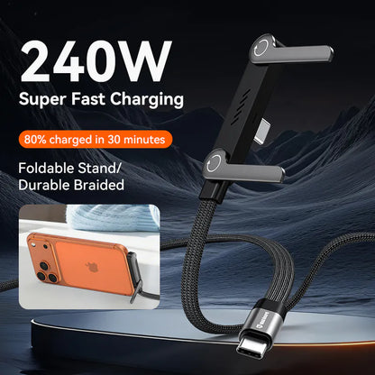 Maxguard MR03CC Invisible Stand PD 240W Fast Charging Type-C to C Cable
