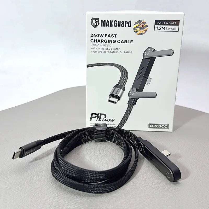 Maxguard MR03CC Invisible Stand PD 240W Fast Charging Type-C to C Cable