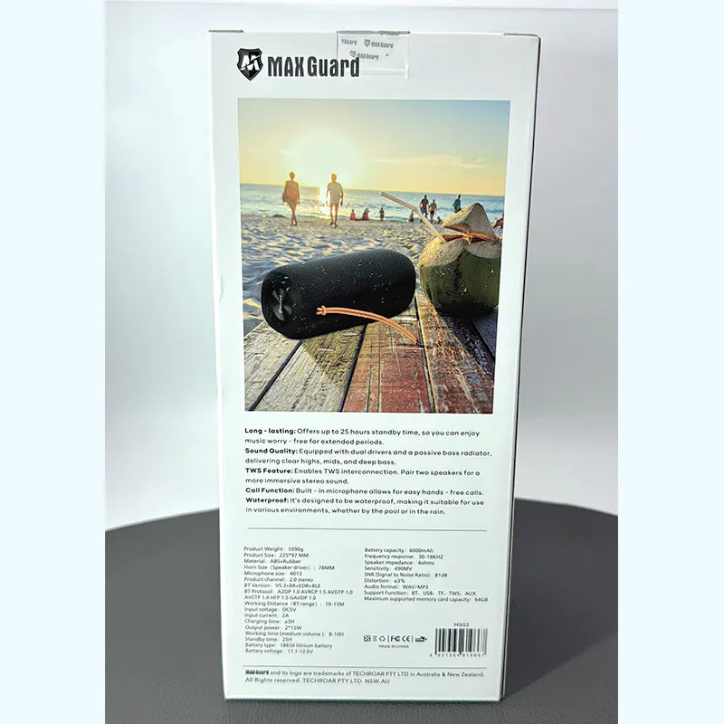 Maxguard MS02 Portable Outdoor Bluetooth Speaker