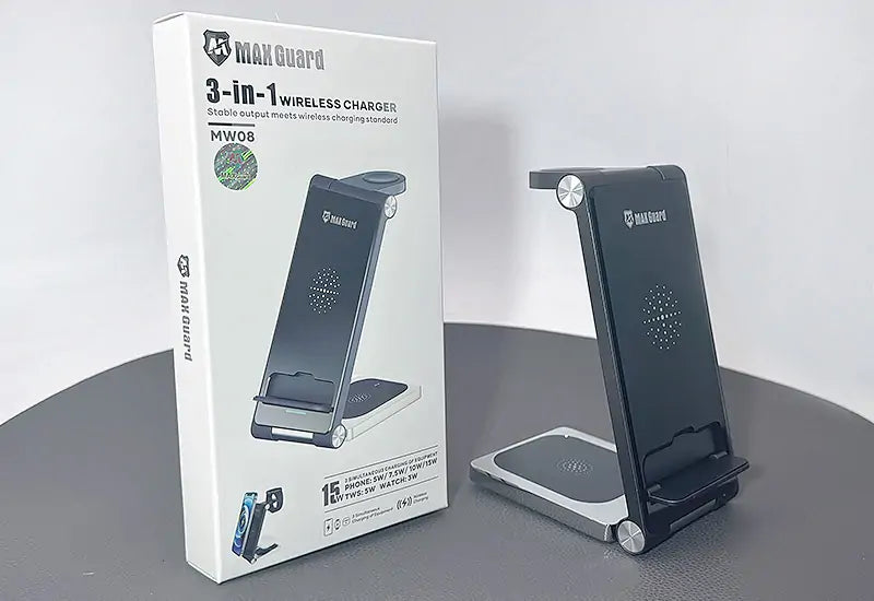 Maxguard MW08 3 in 1 15W Wireless Charger (For apple watch and IOS & android system phone)