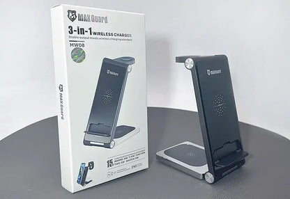 Maxguard MW08 3 in 1 15W Wireless Charger (For apple watch and IOS & android system phone)