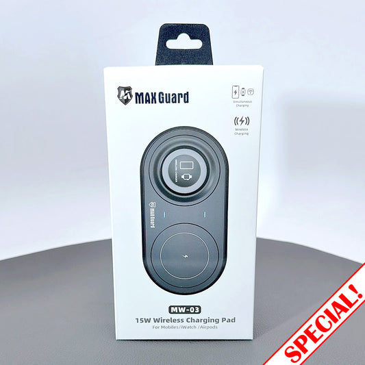Maxguard MW03 3 in 1 15W Wireless Charger For Apple Watch