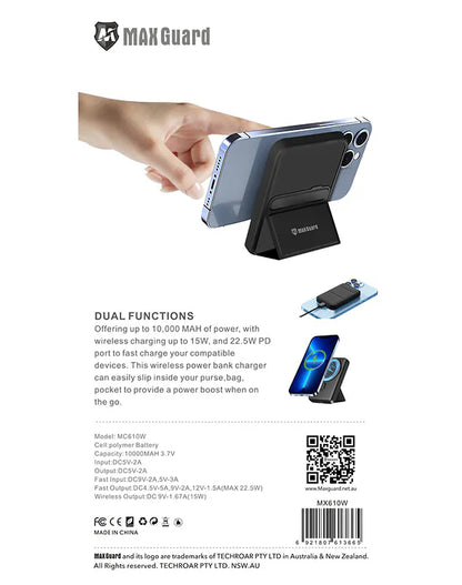 Maxguard MX610W 10000 mah PD MagFit power bank