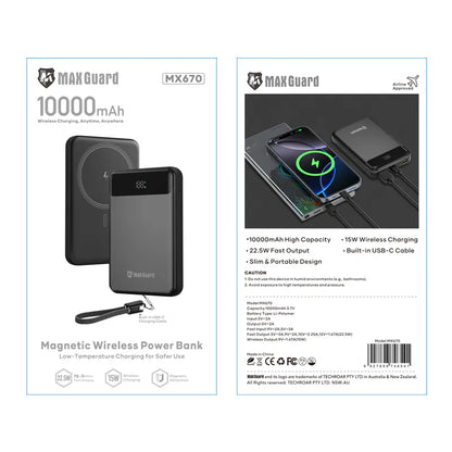Maxguard MX670 10000 mah Magnetic Power Bank