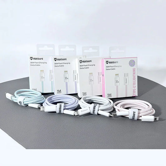 Maxguard 1m Colours 30W Type-C to Lightning Cable