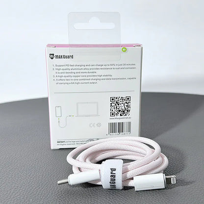 Maxguard 1m Colours 30W Type-C to Lightning Cable