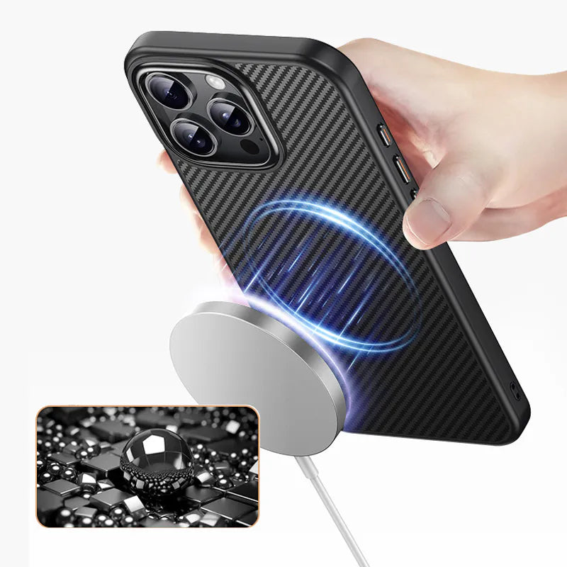 Case for iPhone 15 Pro max 6.7 Maxguard Carbon Fiber MagFit