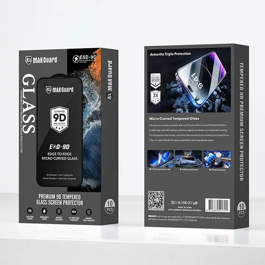 Maxguard ESD 9D Edge to Edge Micro Curved Glass Screen Protector for Samsung