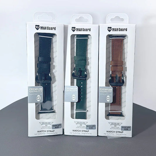 Maxguard K06 Genuine Leather Band For Apple Watch