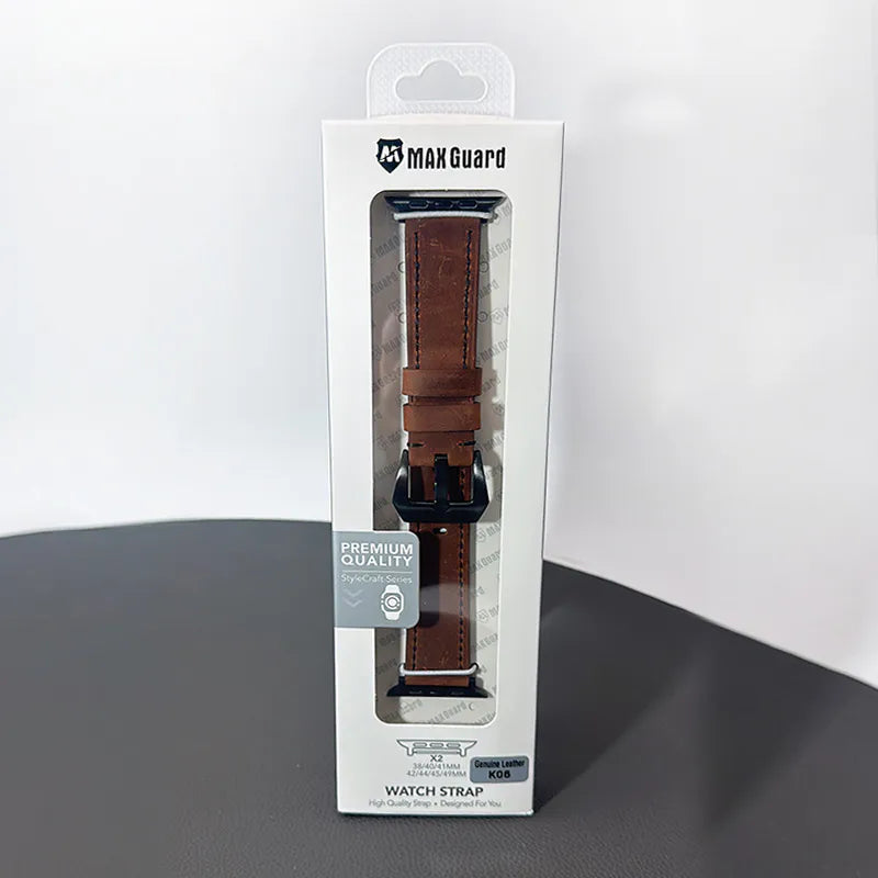 Maxguard K06 Genuine Leather Band For Apple Watch