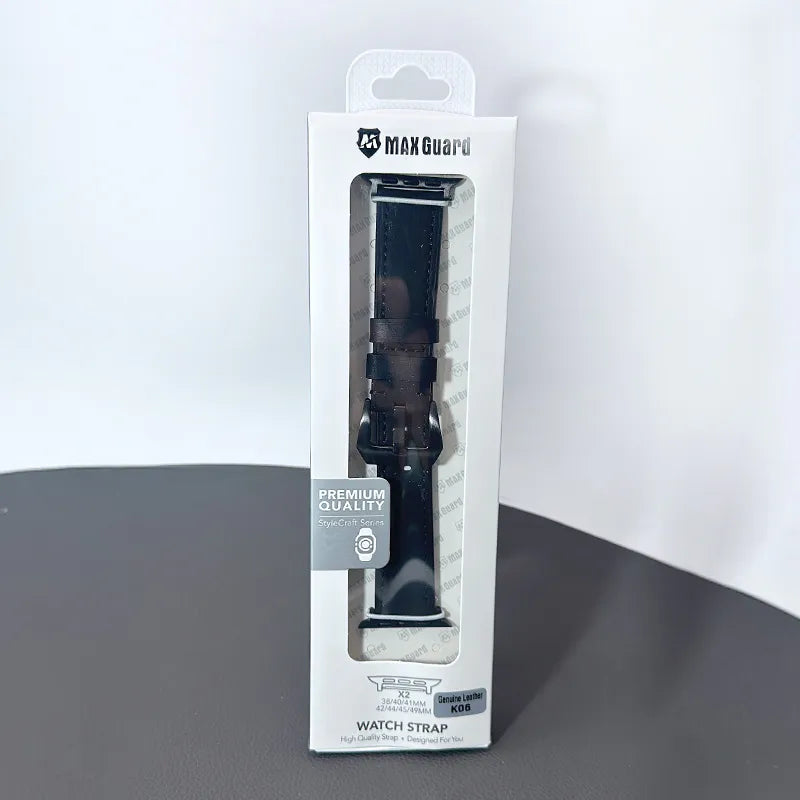 Maxguard K06 Genuine Leather Band For Apple Watch