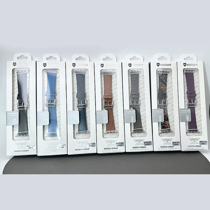 Maxguard Genuine Leather Band For Apple Watch (compatible with 38/40/41/42(S10)/44/45/46(S10)/49mm)