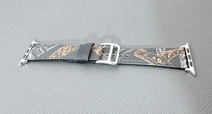 Maxguard Genuine Leather Band For Apple Watch (compatible with 38/40/41/42(S10)/44/45/46(S10)/49mm)