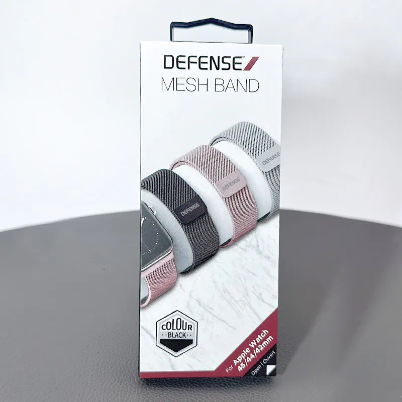 Defense Stainless Steel Wristband Mesh Band For Apple Watch