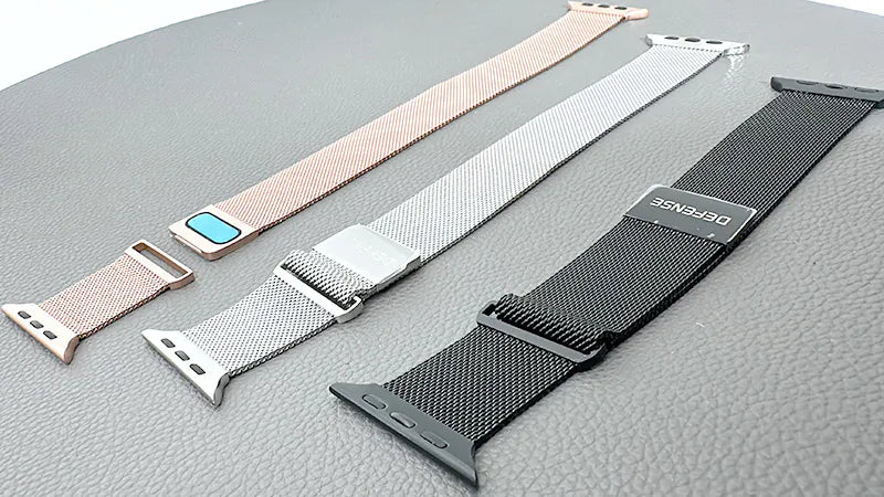 Defense Stainless Steel Wristband Mesh Band For Apple Watch