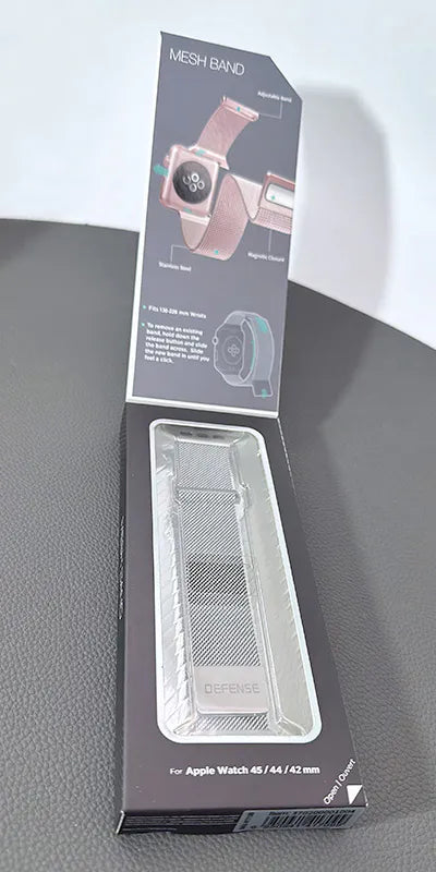 Defense Stainless Steel Wristband Mesh Band For Apple Watch