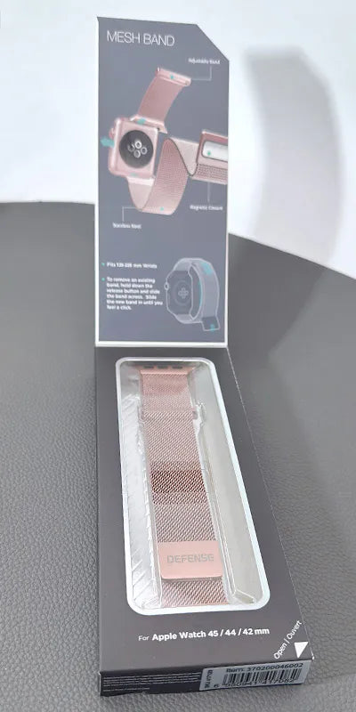 Defense Stainless Steel Wristband Mesh Band For Apple Watch