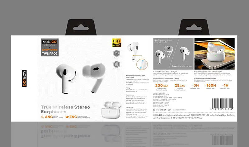 Mobigo TWS Pro2 Stereo bluetooth earphone