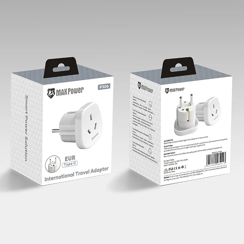 MaxPower P306 International Travel Adaptor EUR Type C