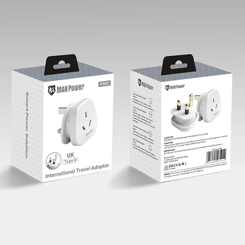 MaxPower P307 International Travel Adaptor UK Type G