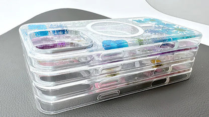 Case for iPhone 15 Pro max 6.7 Kinglink Real Flower Blossom MagFit