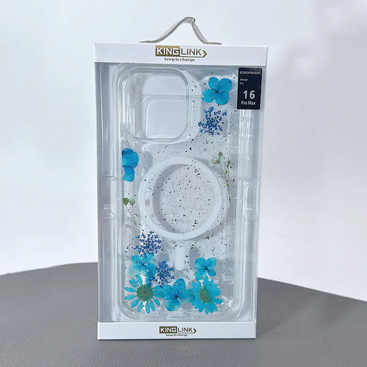 Case for Iphone 17e/16e Kinglink Real Flower Blossom MagFit