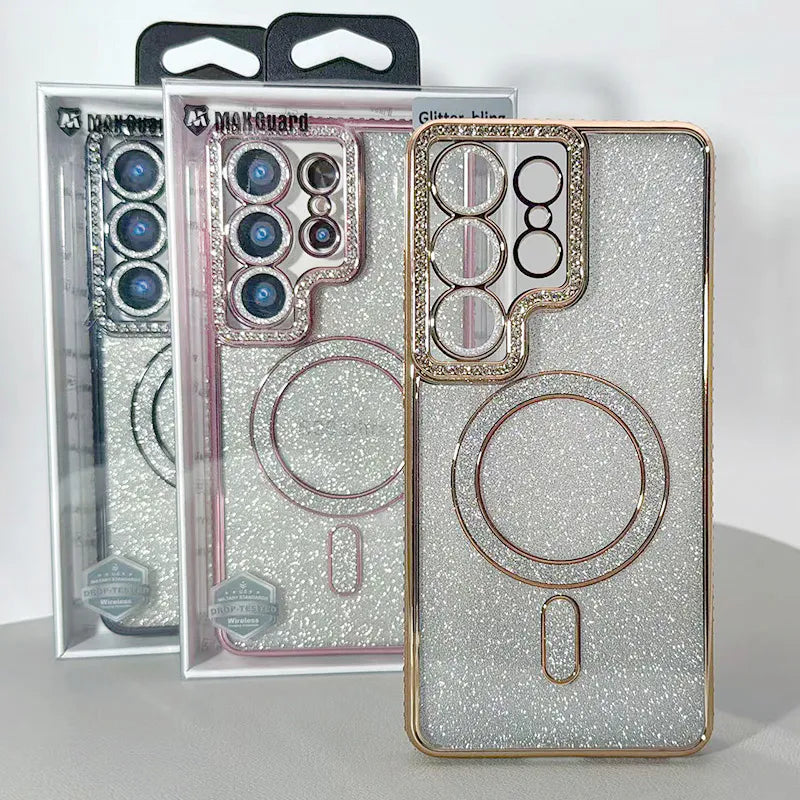 S24+ Plus Kinglink Glitter Bling Design MagFit case