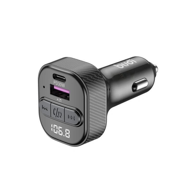 Budi CCT06B Car Wireless FM Transmitter & Charger