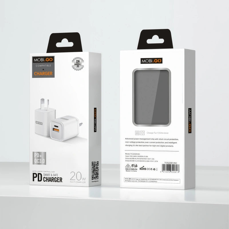 Mobigo TCS2081AC PD 20W wall charger
