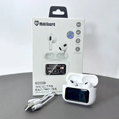 Maxguard TMS01 bluetooth earphone with LED Color Touchscreen