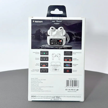 Maxguard TMS01 bluetooth earphone with LED Color Touchscreen