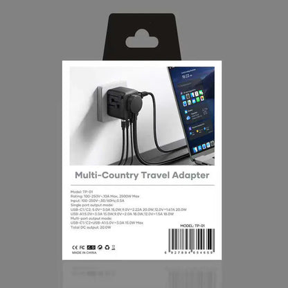 Maxpower TP01 PD20w All-in-One Travel Adapter