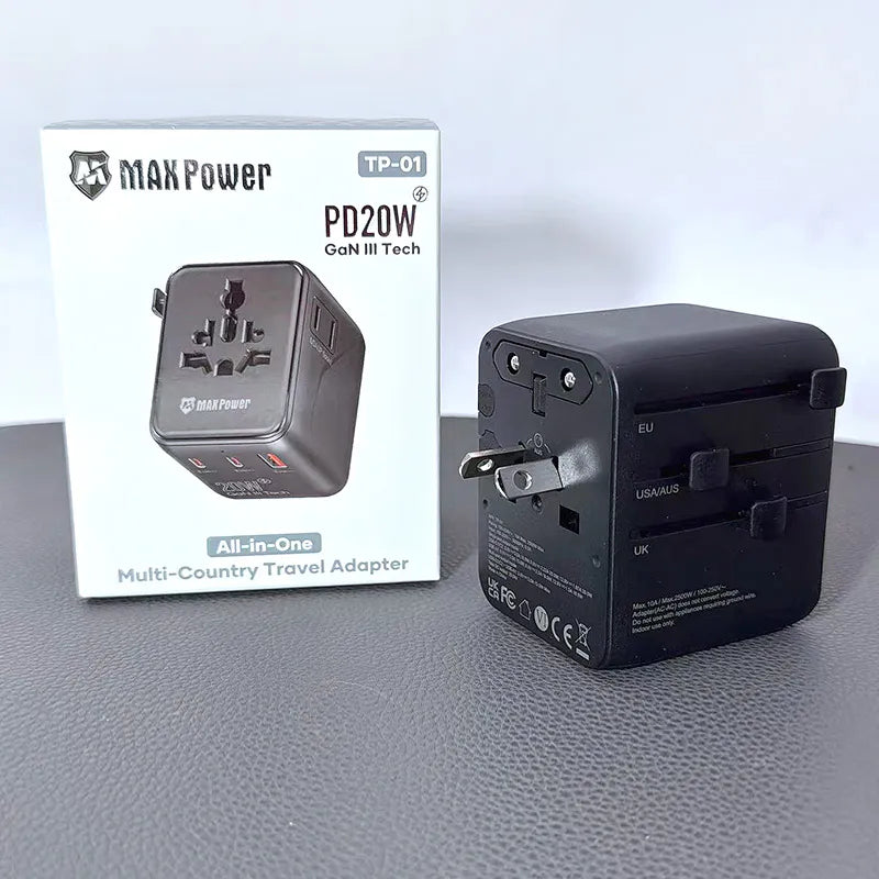 Maxpower TP01 PD20w All-in-One Travel Adapter