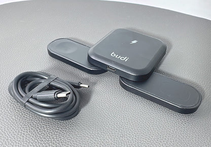 Budi WL4500B 3 in 1 MagFit Foldable Wireless Charger
