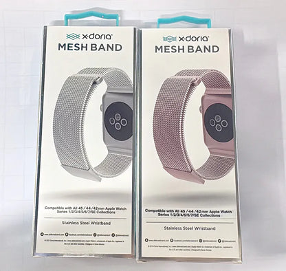 Defense Stainless Steel Wristband Mesh Band For Apple Watch